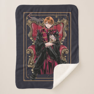 HARRY POTTER™ Anime Ron Weasley Seated Sherpa Blanket