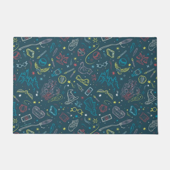 HARRY POTTER™ Artifacts Line Art Pattern Doormat (Front)