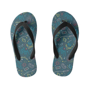 HARRY POTTER™ Artifacts Line Art Pattern Kid's Flip Flops