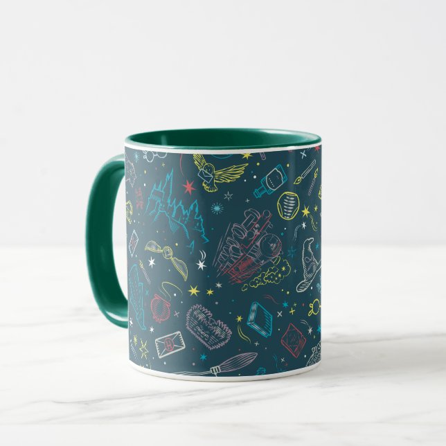 HARRY POTTER™ Artifacts Line Art Pattern Mug (Front Left)