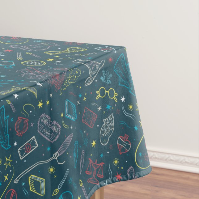 HARRY POTTER™ Artifacts Line Art Pattern Tablecloth (In Situ)