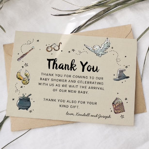 Harry Potter   Baby Shower Thank You Invitation