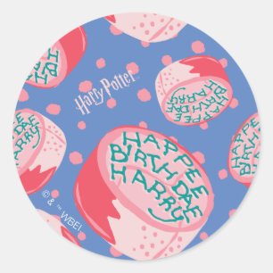 HARRY POTTER™ Birthday Cake Pattern Classic Round Sticker