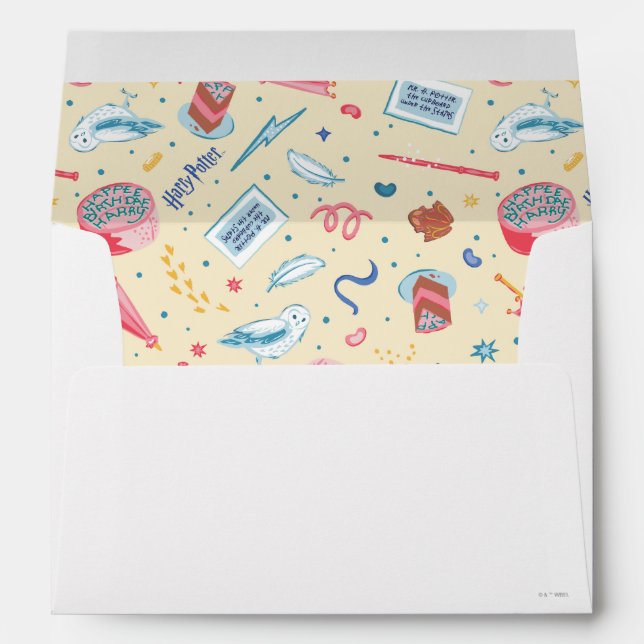 HARRY POTTER™ Birthday Celebration Pattern Envelope (Back (Bottom))