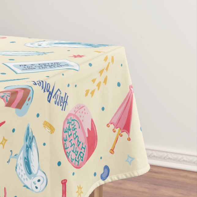HARRY POTTER™ Birthday Celebration Pattern Tablecloth (In Situ)