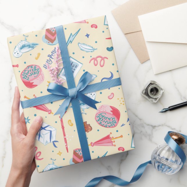 HARRY POTTER™ Birthday Celebration Pattern Wrapping Paper (Gifting)