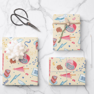 HARRY POTTER™ Birthday Celebration Pattern Wrapping Paper Sheet