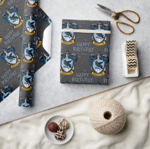 Harry Potter Birthday   Ravenclaw Chalkboard Wrapping Paper
