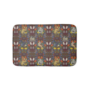 HARRY POTTER™   Burgundy Watercolor Icon Pattern Bath Mat