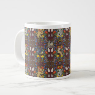 HARRY POTTER™   Burgundy Watercolor Icon Pattern Large Coffee Mug