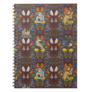 HARRY POTTER™   Burgundy Watercolor Icon Pattern Notebook