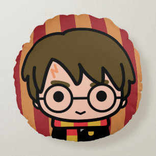 Harry Potter Cartoon Character Art Round Pillow