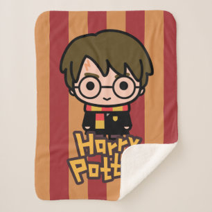 Harry Potter Cartoon Character Art Sherpa Blanket