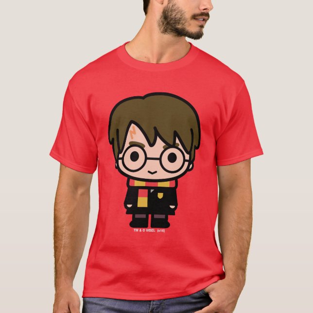 Harry Potter Cartoon Character Art T-Shirt (Front)