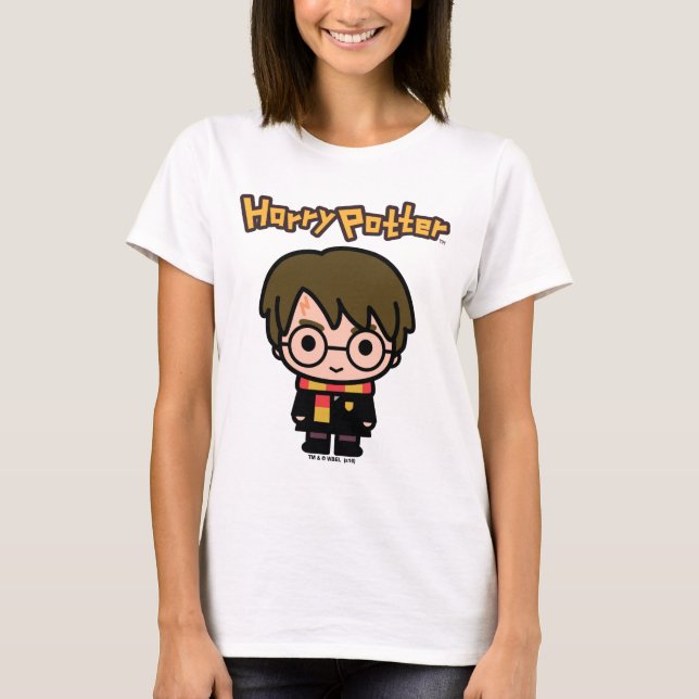 Harry Potter Cartoon Character Art T-Shirt (Front)
