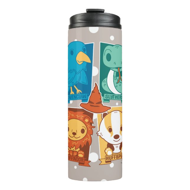 HARRY POTTER™ | CARTOON HOGWARTS™ HOUSES THERMAL TUMBLER (Front)