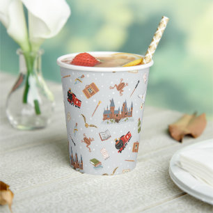 Harry Potter Cartoon Hogwarts Pattern Paper Cups