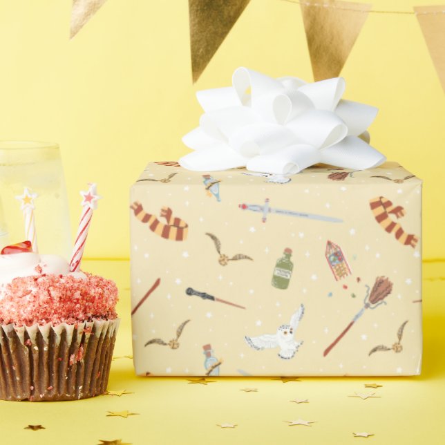 Harry Potter Cartoon Pattern Wrapping Paper (Birthday Party)