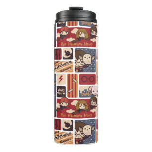 Harry Potter Cartoon Scenes Pattern Thermal Tumbler