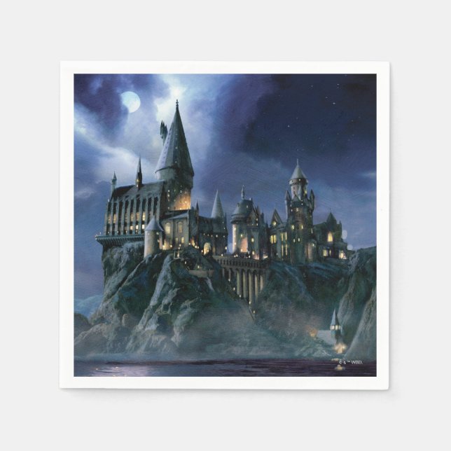 Harry Potter Castle | Moonlit Hogwarts Napkin (Front)