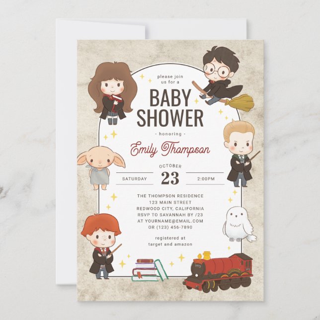 Harry Potter Character Magical Baby Shower Invitation (Front)