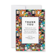 Harry Potter Character Pattern Birthday Thank You