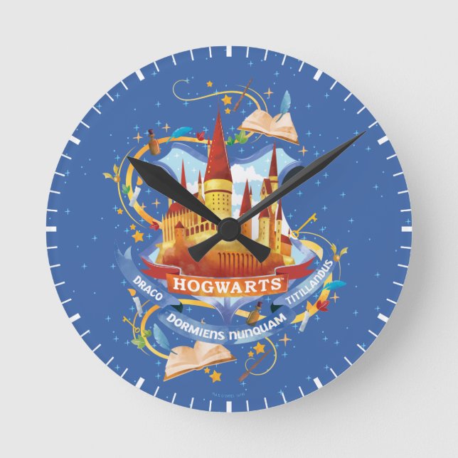 Harry Potter | Charming HOGWARTS™ Castle Round Clock (Front)
