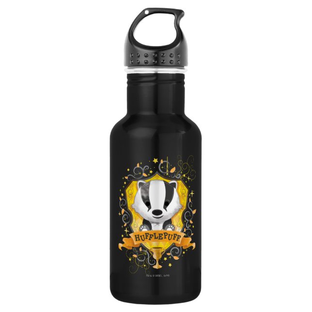 Harry Potter | Charming HUFFLEPUFF™ Crest 532 Ml Water Bottle (Front)