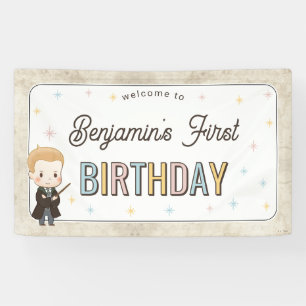 Harry Potter Chibi Draco Malfoy Wizard Birthday Banner