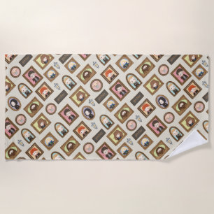 HARRY POTTER™ Chibi Picture Frame Pattern Beach Towel
