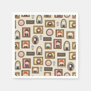 HARRY POTTER™ Chibi Picture Frame Pattern Napkin