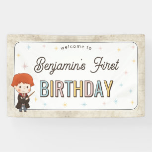 Harry Potter Chibi Ron Weasley Wizard Birthday Banner