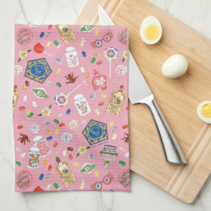 HARRY POTTER™   Chocolate Frogs & Candy Pattern Kitchen Towel