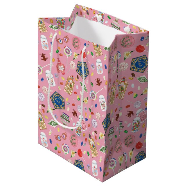 HARRY POTTER™ | Chocolate Frogs & Candy Pattern Medium Gift Bag (Front Angled)