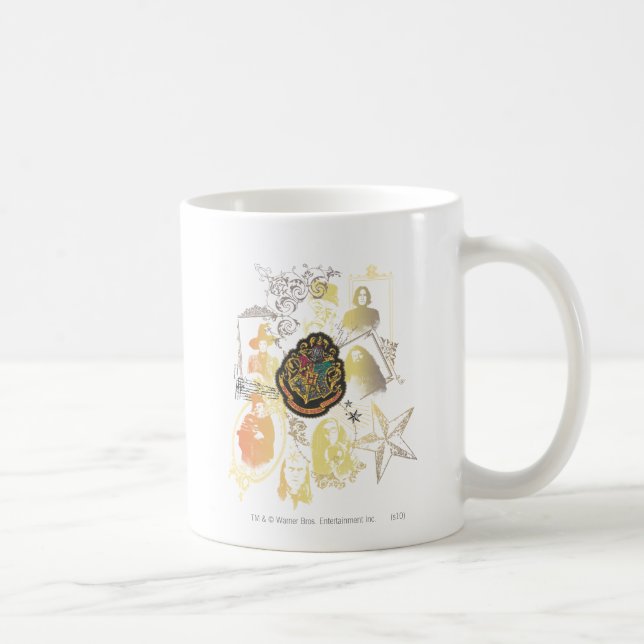 Harry Potter | Colorful Hogwarts Crest Coffee Mug (Right)