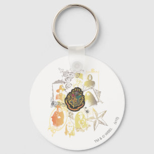 Harry Potter Colourful Hogwarts Crest Keychain