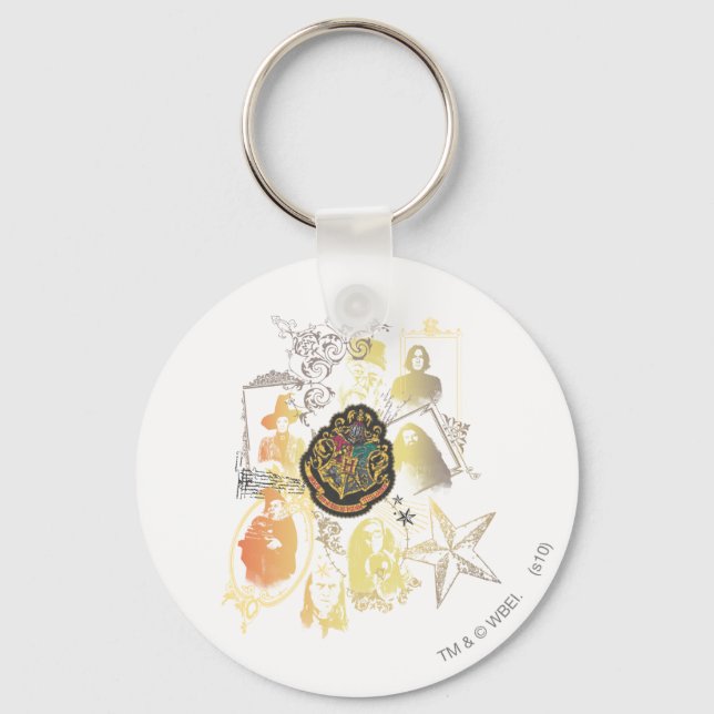 Harry Potter | Colourful Hogwarts Crest Keychain (Front)