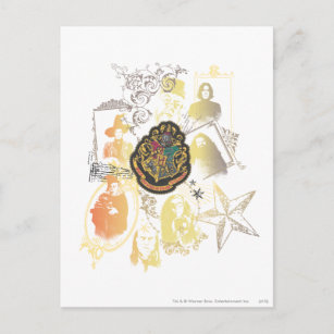 Harry Potter   Colourful Hogwarts Crest Postcard