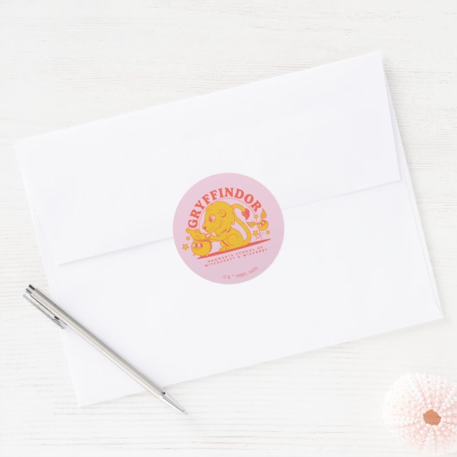 HARRY POTTER™ | Cute GRYFFINDOR™ Hogwarts School Classic Round Sticker (Envelope)