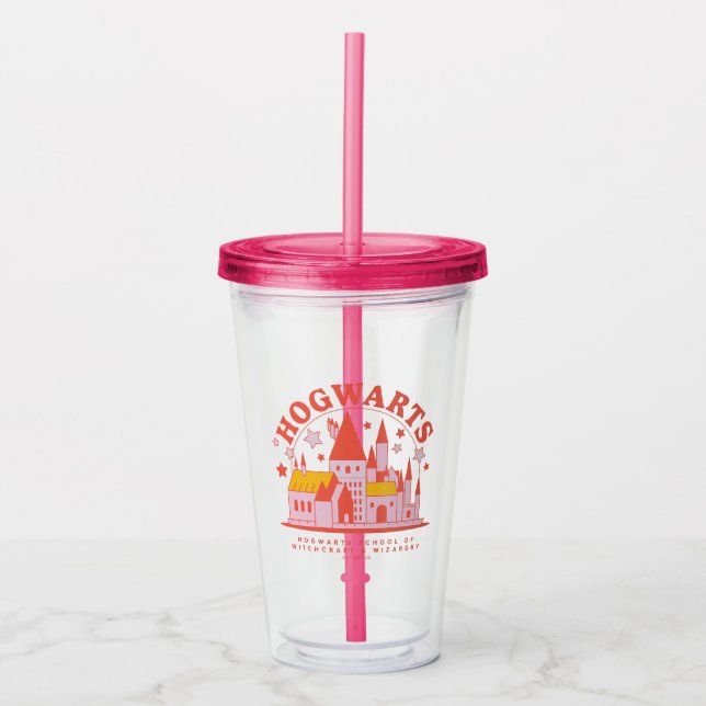 HARRY POTTER™ | Cute HOGWARTS™ School Acrylic Tumbler (Front)