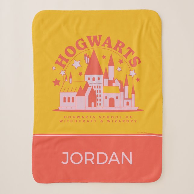 HARRY POTTER™ | Cute HOGWARTS™ School Sherpa Blanket (Front)