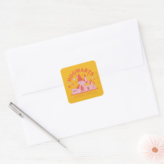 HARRY POTTER™ | Cute HOGWARTS™ School Square Sticker (Envelope)