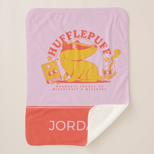 HARRY POTTER™ | Cute HUFFLEPUFF™ Sherpa Blanket (Front)