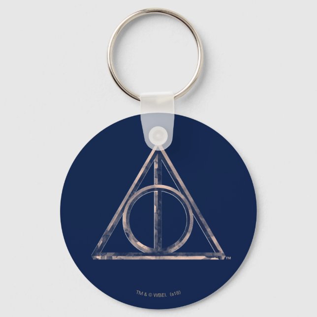Harry Potter | Deathly Hallows Watercolor Keychain (Front)