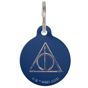 Harry Potter Deathly Hallows Watercolor Pet Tag