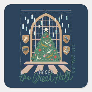 Harry Potter | Deck the Great Hall Square Sticker