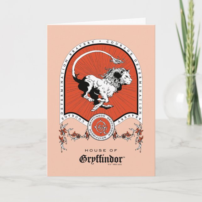 HARRY POTTER™ | Delicate Sketch GRYFFINDOR™ Crest Card (Front)
