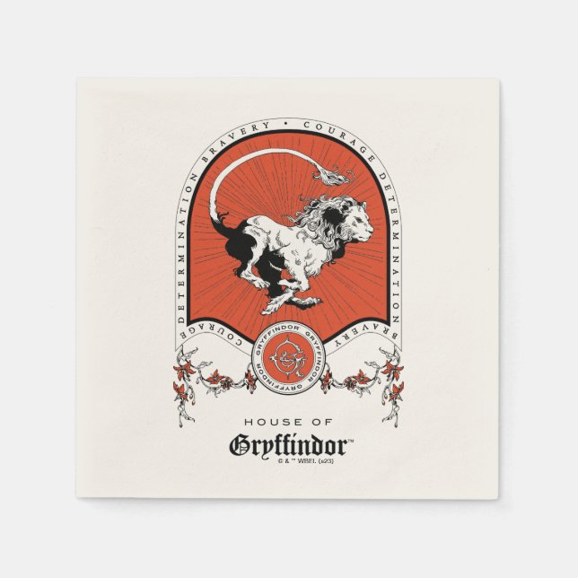 HARRY POTTER™ | Delicate Sketch GRYFFINDOR™ Crest Napkin (Front)