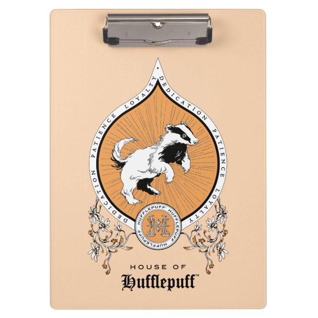 HARRY POTTER™ | Delicate Sketch HUFFLEPUFF™ Crest Clipboard (Front)