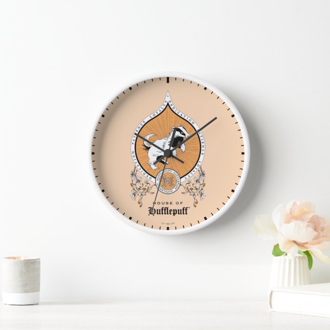 HARRY POTTER™ | Delicate Sketch HUFFLEPUFF™ Crest Clock (Home)